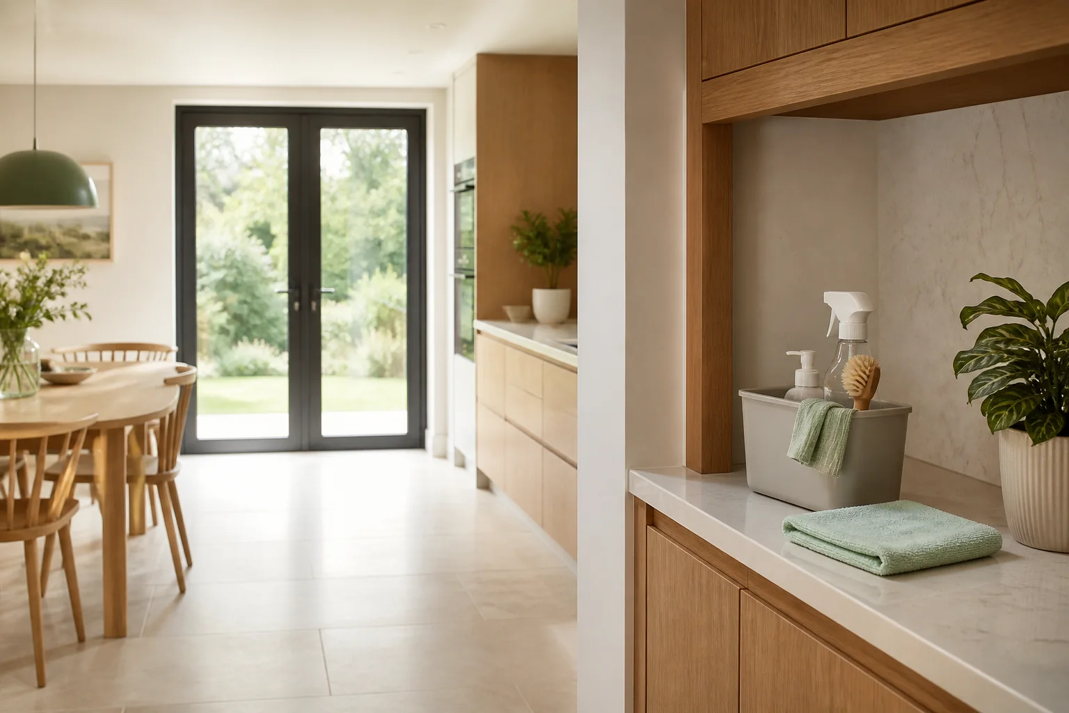 Freshly cleaned modern kitchen